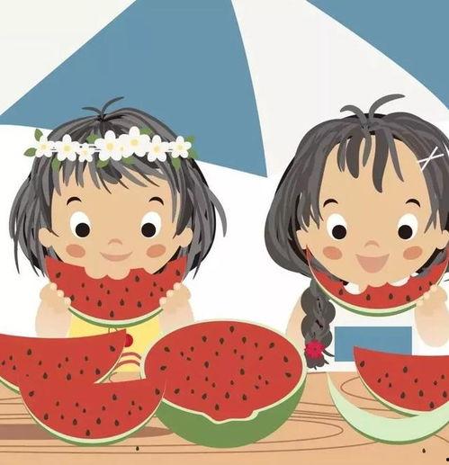 头像吃瓜可爱卡通,可爱卡通头像里的欢乐时光